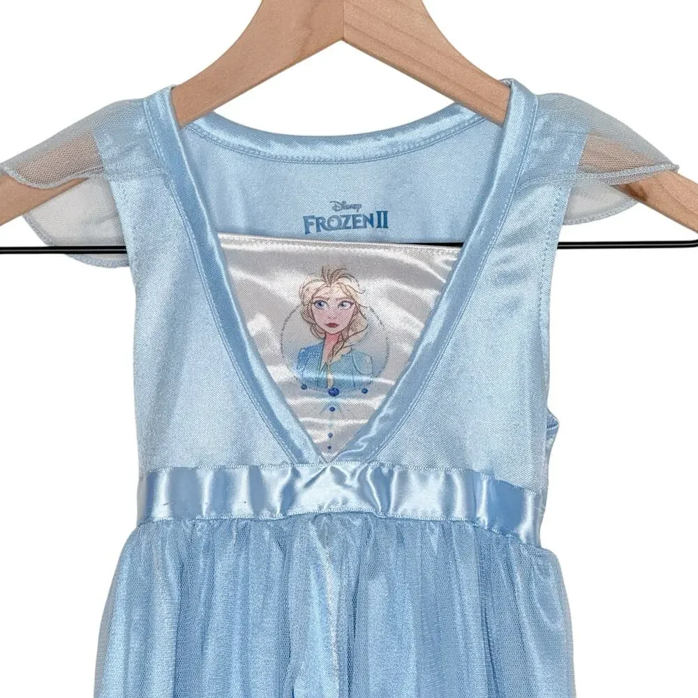 Disney Frozen Elsa Dress Blue Tulle Princess Costume‎ Girls XS Party Fairytale